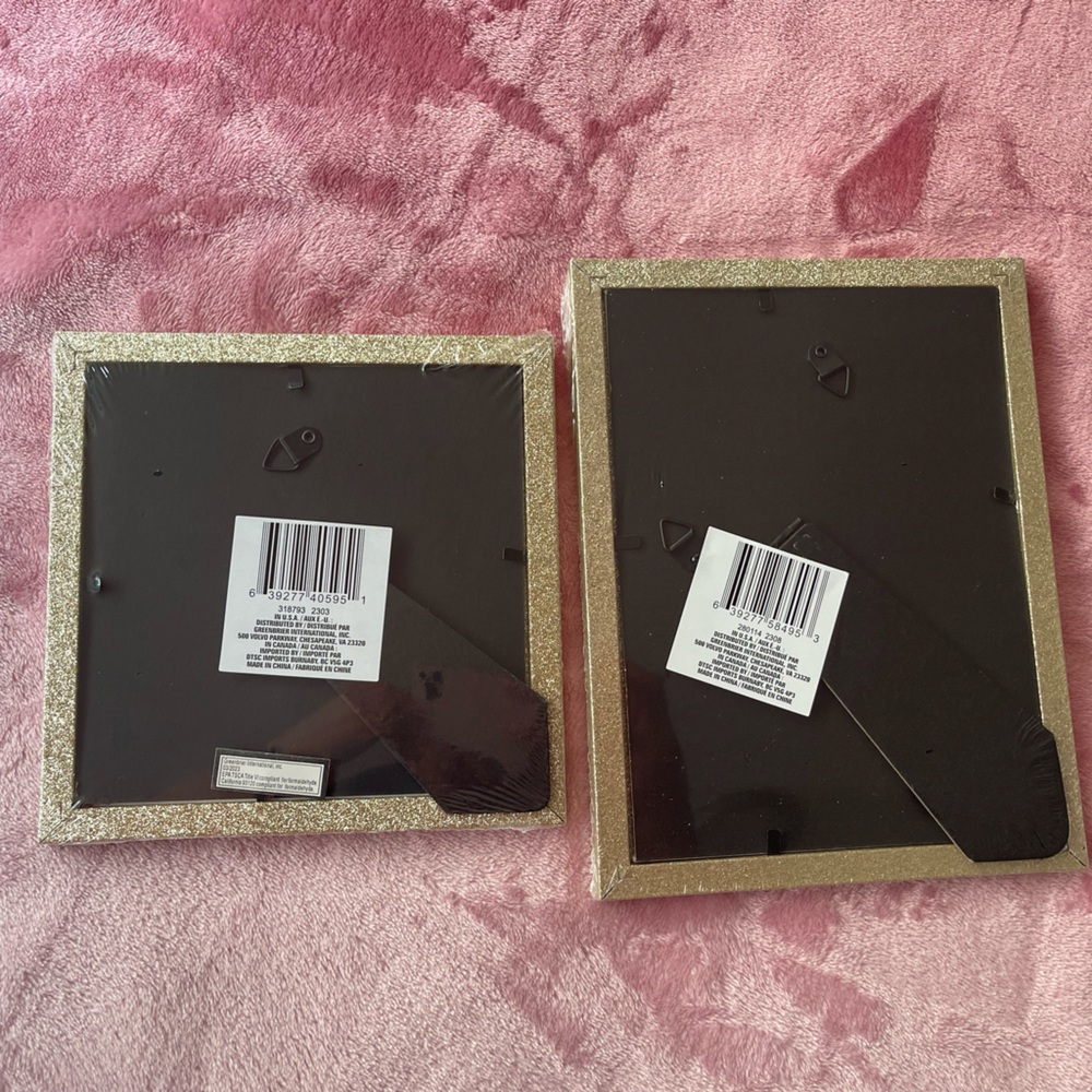 Gold Sparkle 2 Piece Photo Frames - Picture 2 of 2